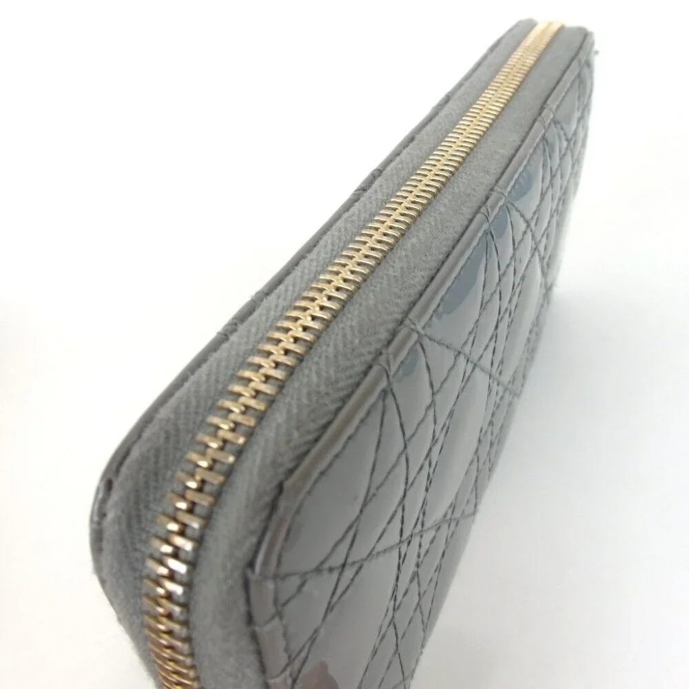 Authentic Christian Dior Lady Dior wallet enamel [Used]